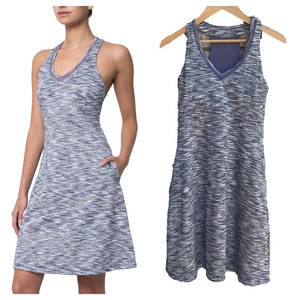 MPG Women's Athleisure Activewear V-Neck Dress with Pockets Size Small